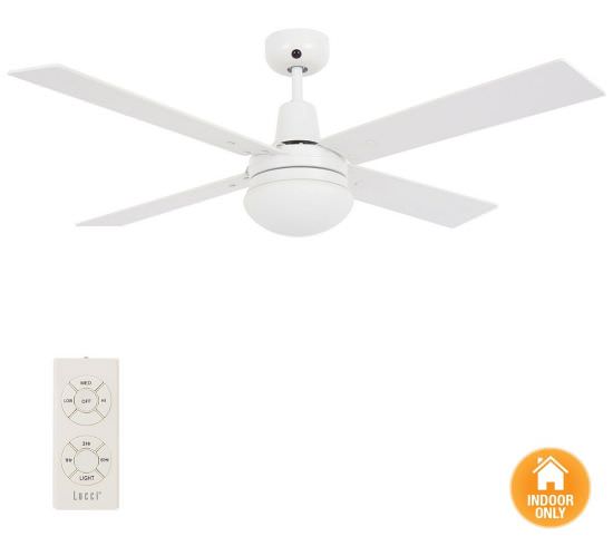 Fan With White Light 4 Pole Two Tone And Remote Control