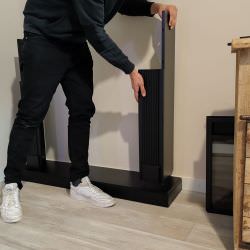 Black Electric Fireplace Frame