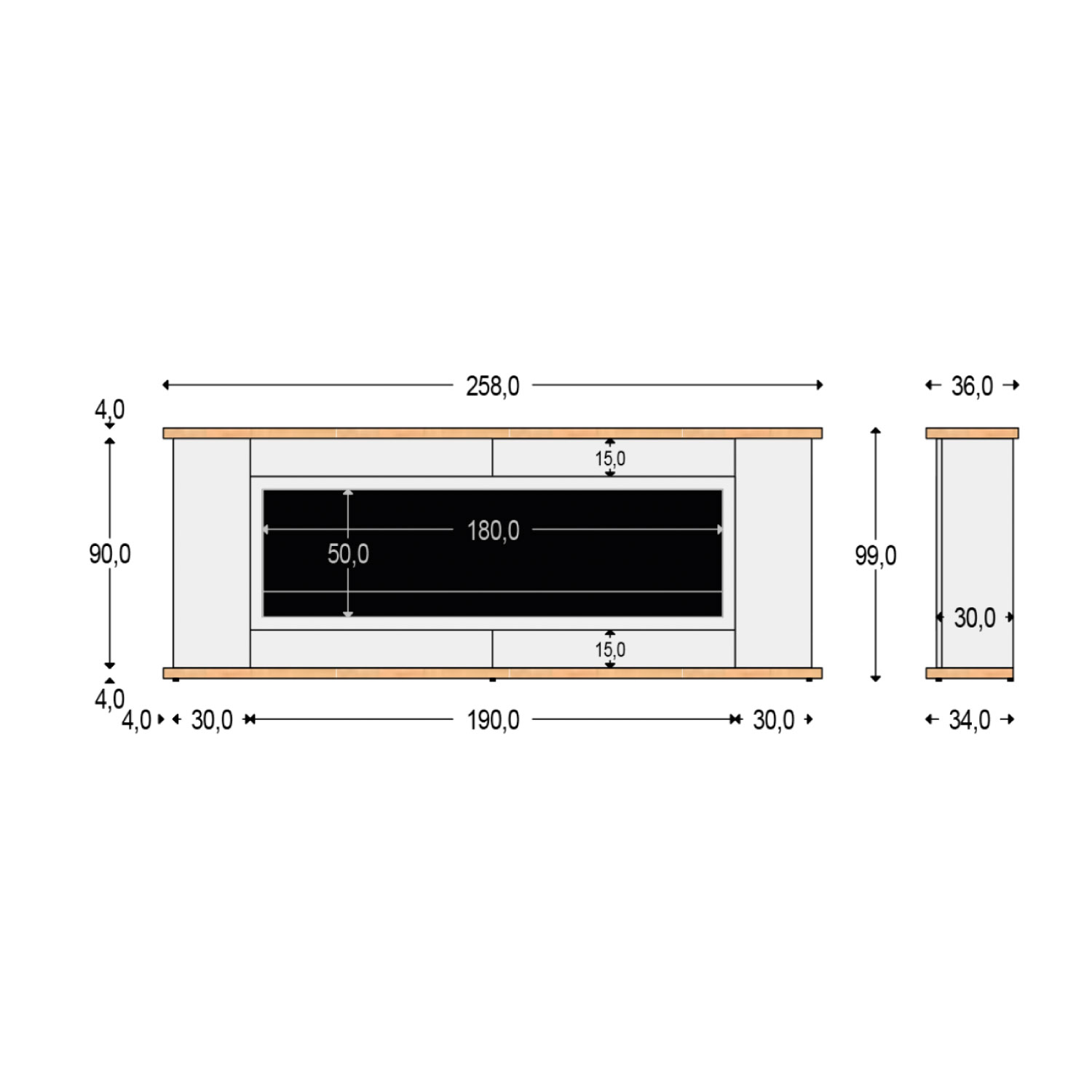 Cornice In Legno Per Camino Elettrico