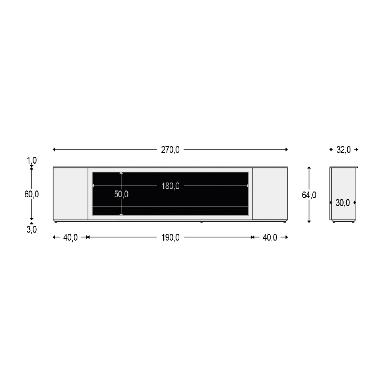 Credenza Bassa Con Caminetto Elettrico