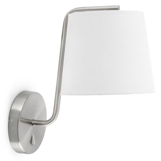 FARO  Berni Satin Nickel Wall Lamp 1 x E27 20w is a product on offer at the best price