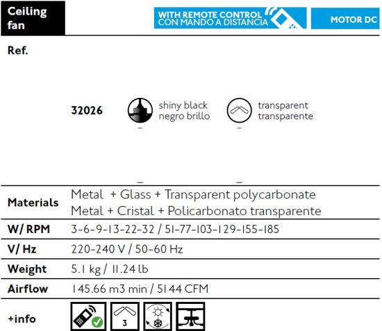 FARO  Ventilatore Nero Con Telecomando  un prodotto in offerta al miglior prezzo online