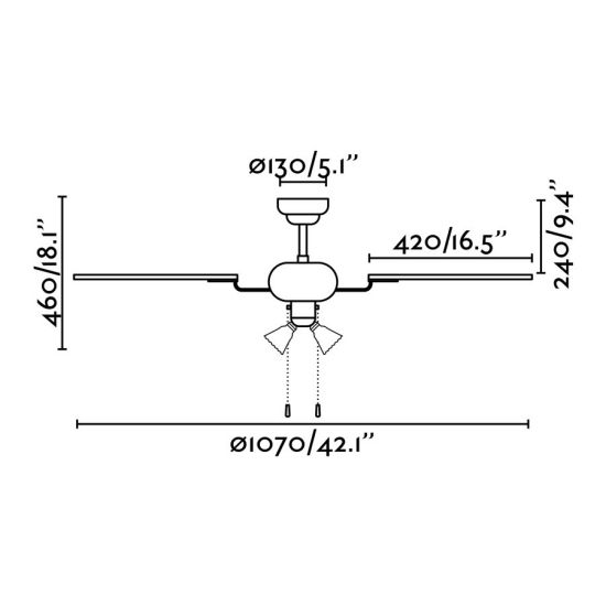 FARO  Ceiling Fan With Light And 4 Blades is a product on offer at the best price