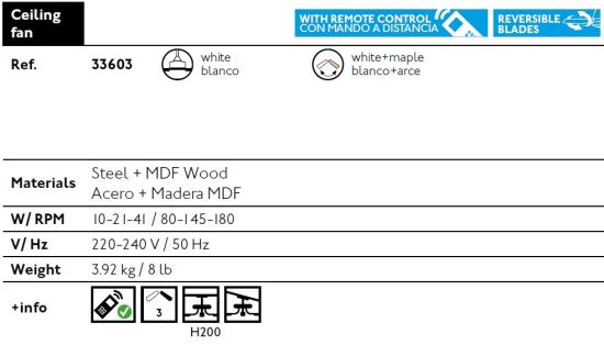 FARO  Deckenventilator ohne Beleuchtung Weiss ist ein Produkt im Angebot zum besten Preis