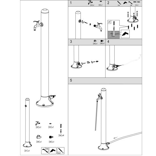 SINED  Fontaine De Jardin En Aluminium Blanc est un produit offert au meilleur prix