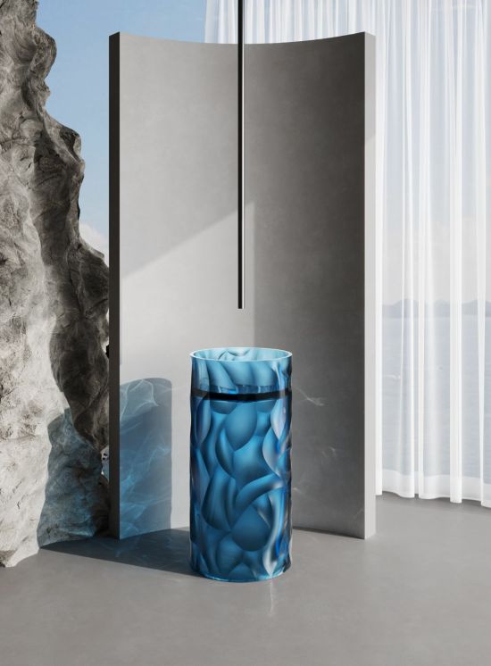 SINED  Lavabo autoportant Sined Zefiro Bleu est un produit offert au meilleur prix