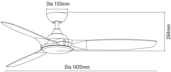 MARTEC  Fan with light for large rooms is a product on offer at the best price