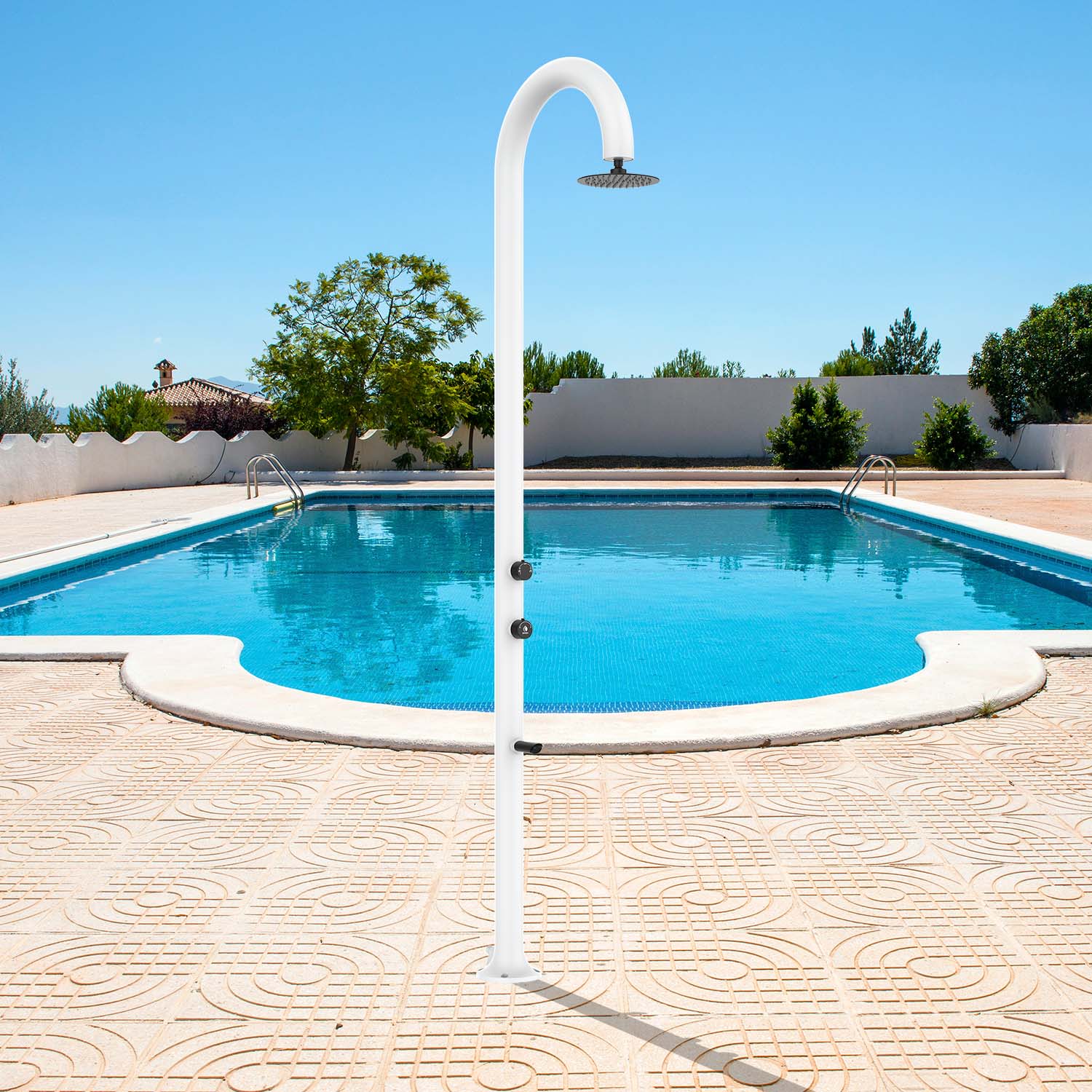 White Aluminum Moon Shower