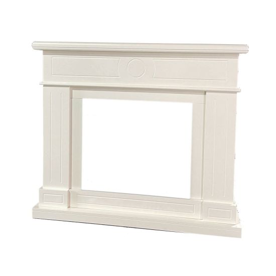 Creamy White Electric Fireplace Frame