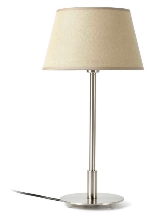 Lampada Da Tavolo In Tessuto Beige