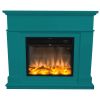 Turquoise Office Fireplace