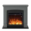 Floor And Wall Fireplace Composed Of Dark Gray Color Frame And Black Electric Burner 1500w With Real Led Flame Effect. Fireplace Design Complete With Remote Control. Made Of High Quality Mdf Wood Easy To Place Or Move.