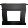 Mdf Wood Frame, Deep Black Lipari Fireplace Surround, Frame For Electric Insert Caminetto-vulcano Or Existing Burner. Timeless Linear Design, Suitable For All Environments. Dimensions Cm 95x102x21,5