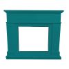 Mdf Wood Frame, Veneer For Pienza Fireplaces Turquoise Blue Color. Frame For Electric Insert Vulcano. Easy To Assemble Wooden Frame. Measurements Lxwxh 110x24.9x94.9 Cm