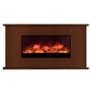 Brown Wooden Fireplace Cabinet