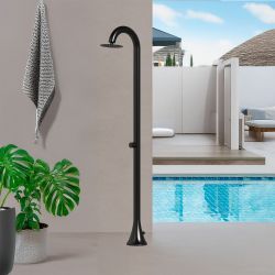 Black Inox Timed Outdoor Shower