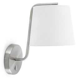 FARO  Berni Satin Nickel Wall Lamp 1 x E27 20w is a product on offer at the best price