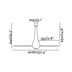 Ventilatore da soffitto Eterfan nero