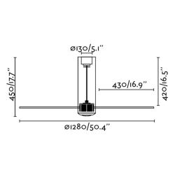 FARO  Deckenventilator Weiss Matt Transparent ist ein Produkt im Angebot zum besten Preis