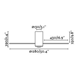 FARO  Deckenventilator Mini Tube Schwarz Holz ist ein Produkt im Angebot zum besten Preis