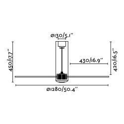 Ventilador de techo Tube Fan Trasparente