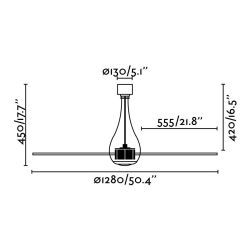 Energiesparventilator Mini Eterfan Chrom