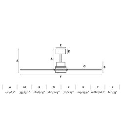 Ventilatore da soffitto senza luce