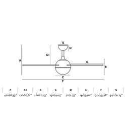 Ventilatore Bianco Con Luce Led Izaro