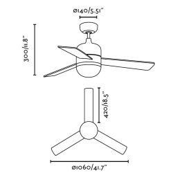 Weisser Deckenventilator Mit Licht Cebu