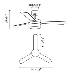 Ventilatore Per Soffitto Con Luce Panay