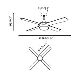 FARO  Ventilatore Per Soffitto Con Luce Icaria  un prodotto in offerta al miglior prezzo online