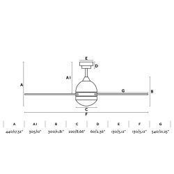 Ventilatore Bianco Per Soffitto Con Luce