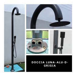 Douche En Aluminium Gris Avec Douchette