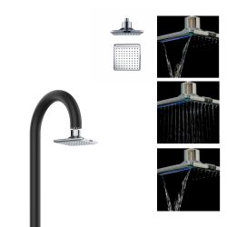 Aluminum Led Outdoor Shower Black