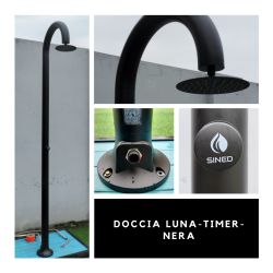 Doccia Nera In Alluminio Temporizzata