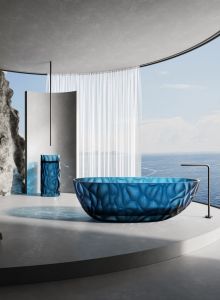 SINED  Vasca da Bagno Blu Trasparente in Resina è un prodotto in offerta al miglior prezzo online